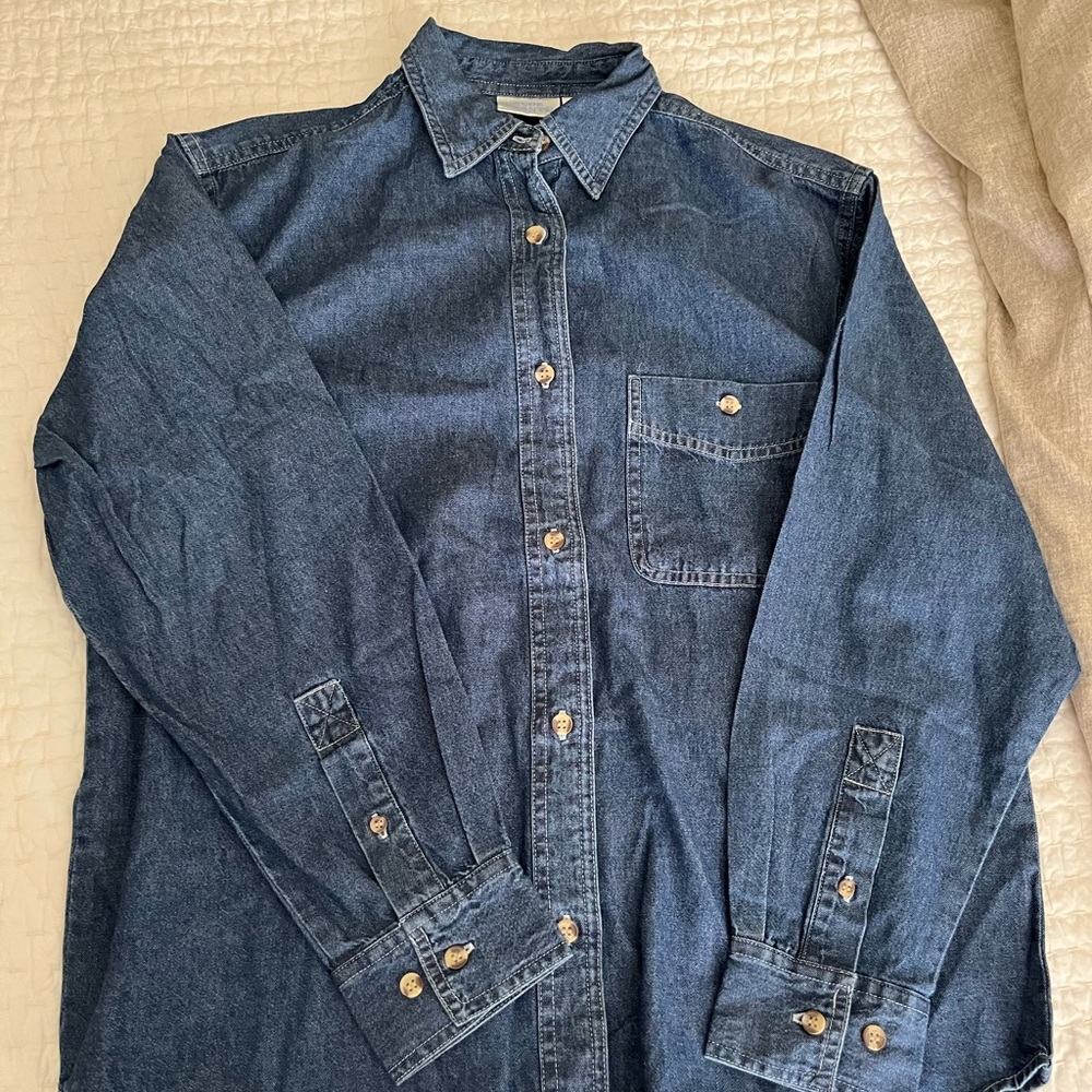 Denim Button-Up Shirt